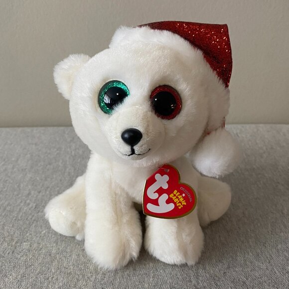 NWT Ty Original Beanie Babies Oslo the Christmas Polar Bear 6" 2019 - Picture 1 of 13